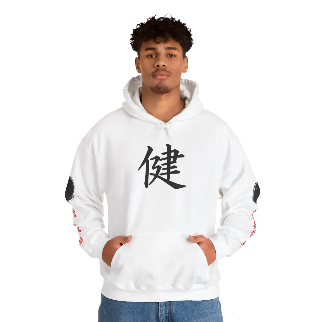 Zen Kanji Hooded Sweatshirt - Embrace Wellness, Cozy Oversized Hoodie for Mindfulness and Comfort, Great for Relaxation, Gifts 